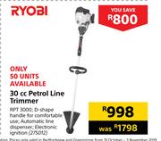 Ryobi 30cc Petrol Line Trimmer