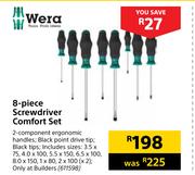 Wera 8 Piece Screwdriver Comfort Set