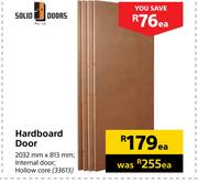 Sollid Doors Hardboard Door-2032mm x 813mm Each