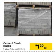 Cement Stock Bricks-Each