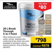 Fired Earth 20Ltr Break Through 5 In 1 Paint
