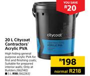 Citycoat 20Ltr Contractor's Acrylic PVA