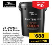 Fired Earth 20Ltr Painters Pro Pro Soft Sheen