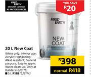 Fired Earth 20Ltr New Coat