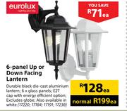 Eurolux 6 Panel Up Or Down Facing Lantern-Each