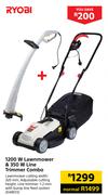 Ryobi 1200W Lawnmower & 350W Line Trimmer Combo