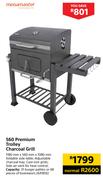 Megamaster 560 Premium Trolley Charcoal Grill-1180mm x 560mm x 1080mm