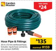 Garden Master Hose Pipe & Fittings-20m x 12mm