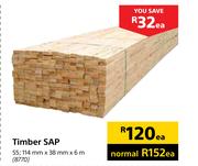 Timber SAP S5-114mmX38mmX6m