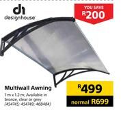 Design House Multiwall Awning-1mX1.2m