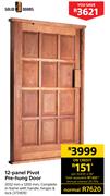 Solid Doors 12 Panel Pivot Pre Hung Door-2032mm x 1200mm