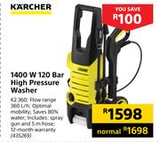 Karcher 1400 W 120 Bar High Pressure Washer K2 360