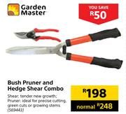 Garden Master Bush Pruner And Hedge Shear Combo