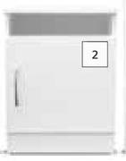 Home&Kitchen White Pedestal 450 x 450 x 650mm