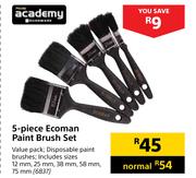 Academy 5 Piece Ecoman Paint Brush Set