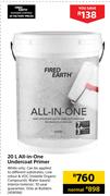 Fired Earth All In One Undercoat Primer-20Ltr