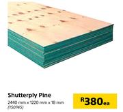 Shutterply Pine-2440 x 1220 x 18mm Each