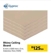 Special Gyproc Rhino Ceiling Board 6mm X 1200mm X 3m Each Www