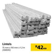 Lintels-75mm x 110mm x 1.2m Each