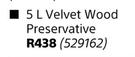 Fired Earth 5Ltr Velvet Wood Preservative