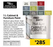 Fired Earth 1Ltr Cabinet & Furniture Paint