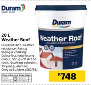 Duram 20Ltr Weather Roof