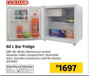 60l bar best sale fridge