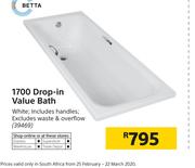 Betta 1700 Drop-In Value Bath