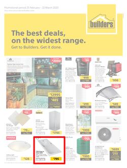 Builders Superstore KwaZulu Natal & East London : The Best Deals On The Widest Range (25 February - 22 March 2020), page 1