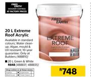 Fired Earth 20Ltr Extreme Roof Acrylic