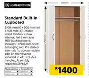 Home&Kitchen Standard Bulit-In Cupboard-2100mm(h) x 900mm(w) x 500mm(d) 