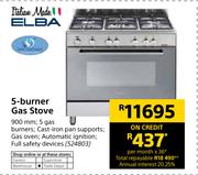 Elba 5-Burner Gas Stove 900mm
