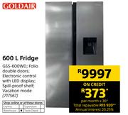 Goldair 600L Fridge GSS-600WD