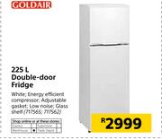 Goldair 225L Double Door Fridge