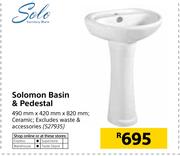 Solo Solomon Basin & Pedestal 490mm X 420mm X820mm
