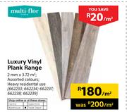Multi-Flor Luxury Vinyl Plank Range 2mm X 3.72Sqm-Per Sqm