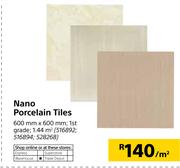 Nano Porcelain Tiles 600mm X 600mm-Per Sqm