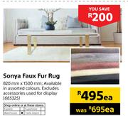 Sonya Faux Fur Rug 820mm X 1500mm-Each