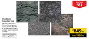 Postform Counter Top-360mm x 600mm x 32mm Each