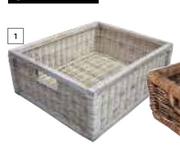 Home & Kitchen Natural Wicker Basket-485mm x 380mm x 175mm