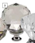 Crystal Knob Chrome Base
