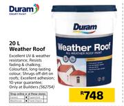 Duram 20Ltr Weather Roof