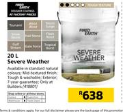 Fired Earth 20Ltr Severe Weather