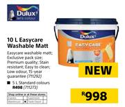 Dulux 5Ltr Easycare Washable Matt Standard Colours