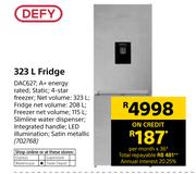 Defy 323Ltr Fridge DAC627