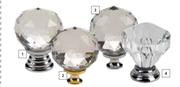 Crystal Knob Chrome Base