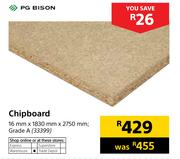 PG Bison Chipboard 1830mm X 2750mm X 16mm Grade A-Each