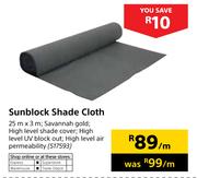 Sunblock Shade Cloth 25m X 3m-Per M