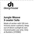 Design House Jungle Weave 3 Seater Sofa