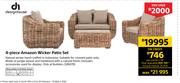 Design House 4 Piece Amazon Wicker Patio Set